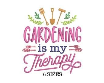 Plant Embroidery, Funny Embroidery, Gardening Pattern, Garden Embroidery, Gardening Design, PES File