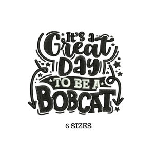 Bobcat Embroidery, School Embroidery, House Cat, Team Mascot, Sport Embroidery, School Pride