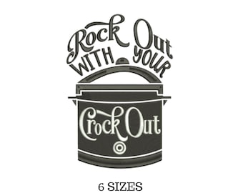 Crock Pot, Funny Kitchen, Kitchen Embroidery, Cooking Embroidery