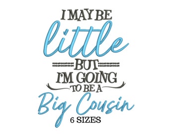 Baby Embroidery, Gift for Cousin, Cousin to Be, I'm Going to Be, Baby Gift, Cousins Embroidery, Cute Baby Gift