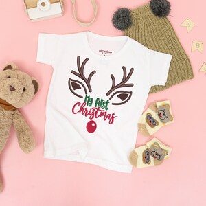 My First Christmas, Infant Embroidery, Baby Girl, Baby Boy, Merry Embroidery, Christmas Baby Files image 4
