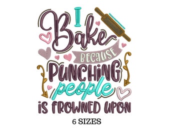 Gift for Baker, Funny Baking Gift, Baking Embroidery, Apron Embroidery, Funny Apron Design