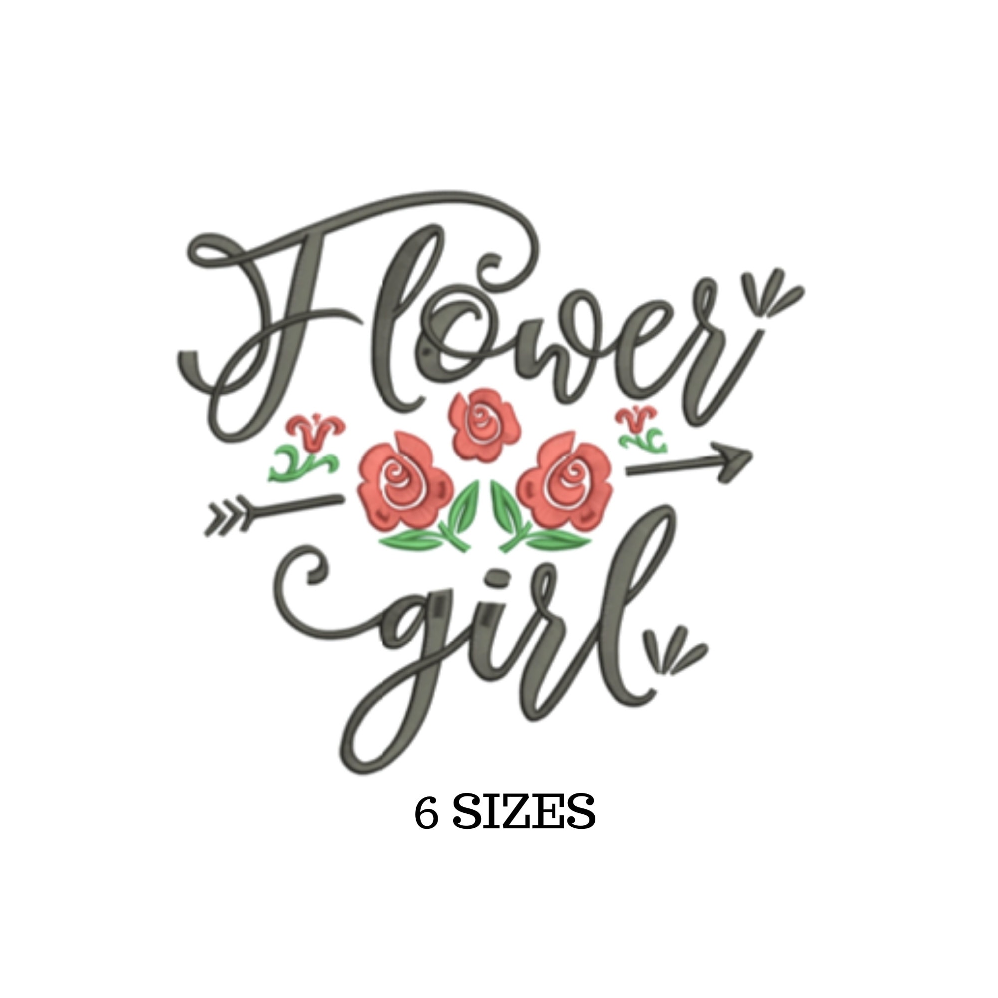 Flower Girl Gift Flower Girl Embroidery Flower Girl Be My Etsy