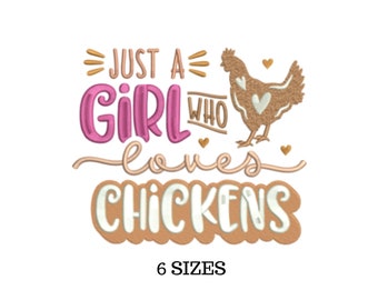 Funny Chicken, Chicken Embroidery, Chicken Design, Chicken Lover Gift, Farm Style, Southern Gifts