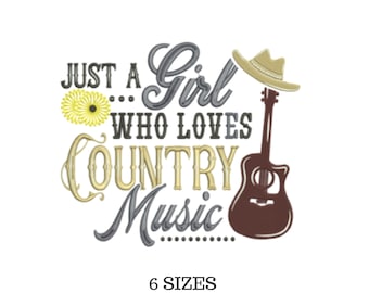 Country Music, Country Embroidery, Country Design, Southern Embroidery, Western Music