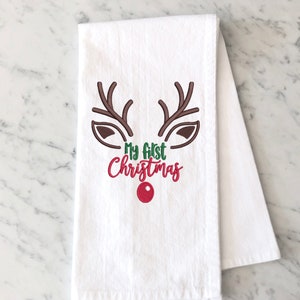My First Christmas, Infant Embroidery, Baby Girl, Baby Boy, Merry Embroidery, Christmas Baby Files image 6