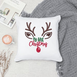 My First Christmas, Infant Embroidery, Baby Girl, Baby Boy, Merry Embroidery, Christmas Baby Files image 5