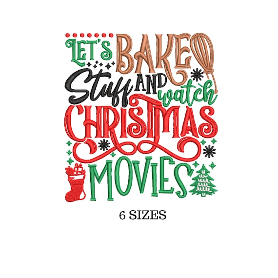 Bake Embroidery, Christmas Movies, Words and Sayings, Farmhouse Embroidery, Kitchen Towel Design