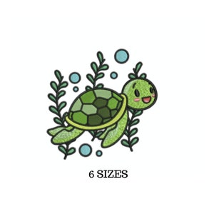 Turtle Embroidery, Sea Embroidery, Machine Embroidery, Animal Embroidery, Pes Embroidery File, Embroidery Designs