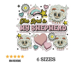 Christian Embroidery, Christian Gifts, Lord Is My Shepherd, Kids Embroidery