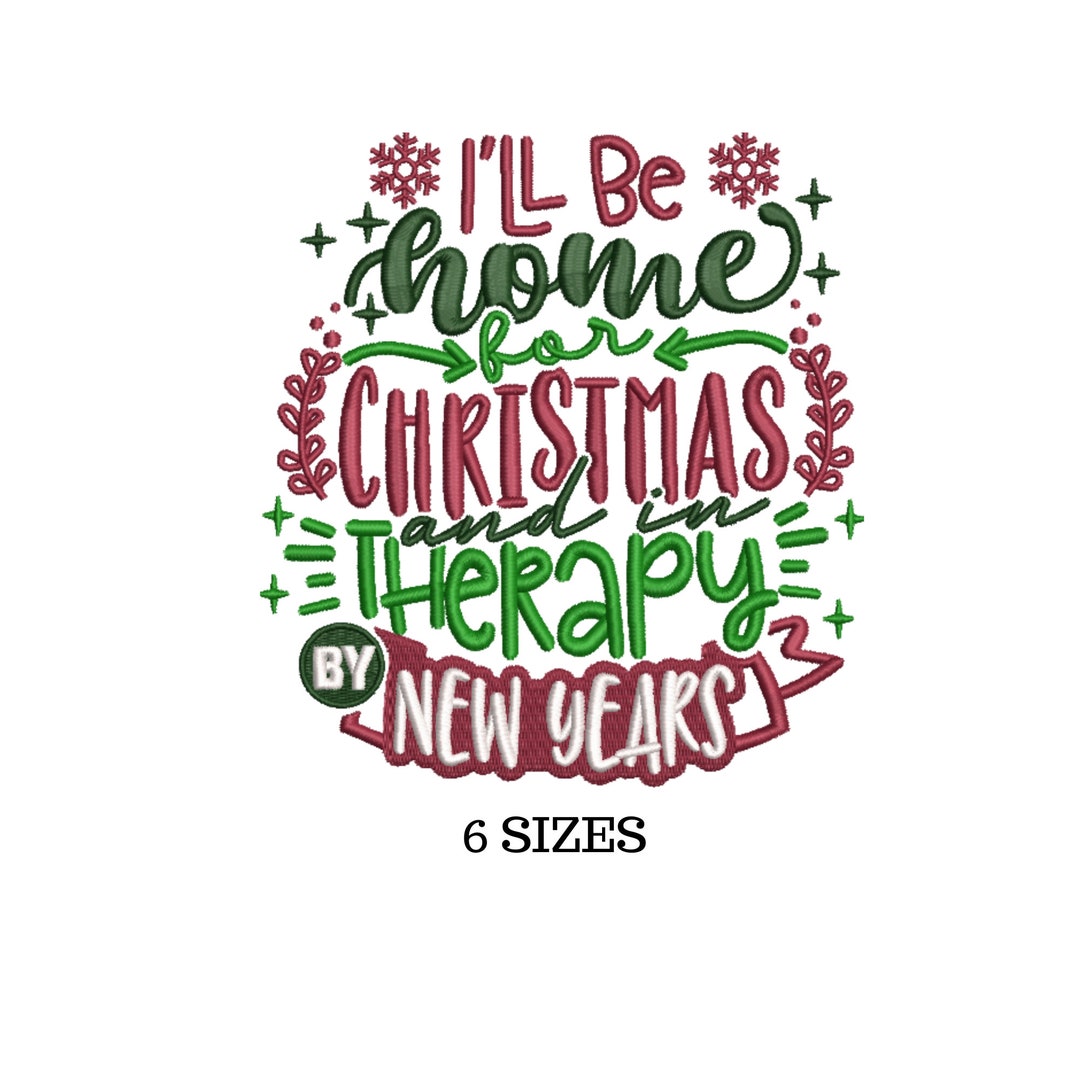 Funny Christmas Embroidery, Sarcastic Embroidery, Christmas Vacation
