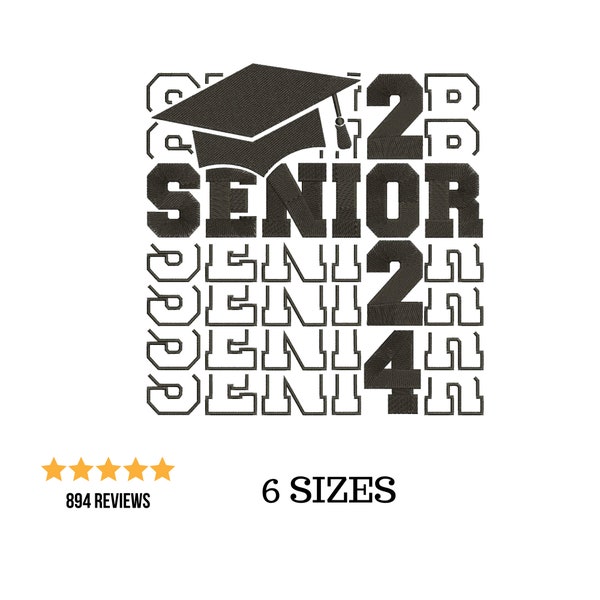 Senior Embroidery, Class of 2024, Senior Class Gift, Graduate Embroidery