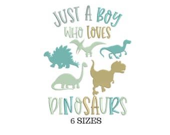 Dinosaur Embroidery, T Rex Embroidery, Gift for Baby Boy, Dino Birthday, Baby Boy Embroidery, Child Embroidery