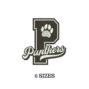 Panther Embroidery, Panthers Paw, Panthers Love, Panthers Cheer