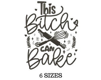Bakery Embroidery, Baking Embroidery, Love Baking, Apron Embroidery
