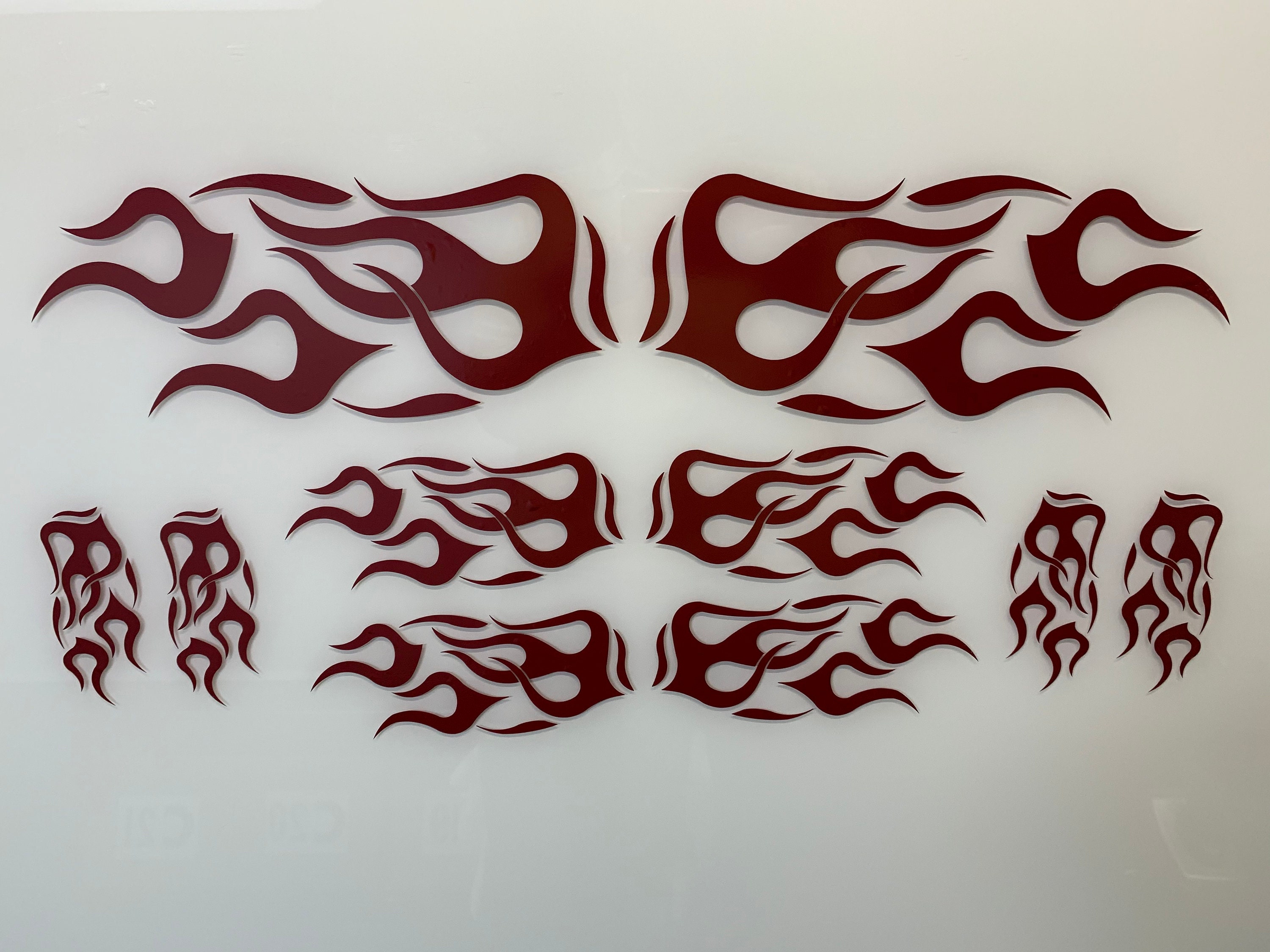 Motorcycle or Vehicle Vinyl Flame Graphic Decal Kit GLOSS - Etsy UK