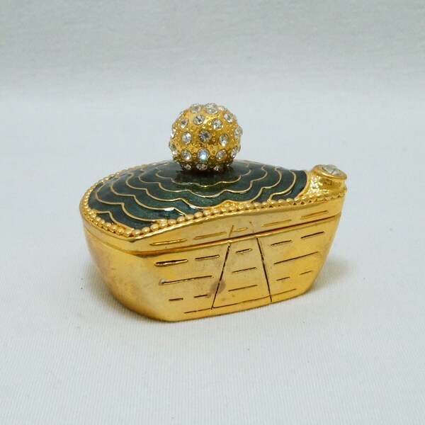 Crystal Golf Trinket Box Etsy