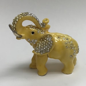 Cristiani Collezione Elephant Trinket Box Pewter 14K Gold Plated