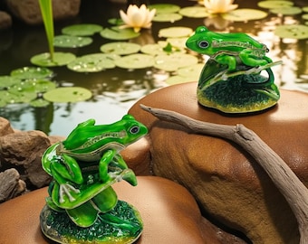 Frog Trinket Box Pewter 14K Gold Plated