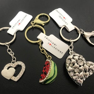 Watermelon and Heart Keychain