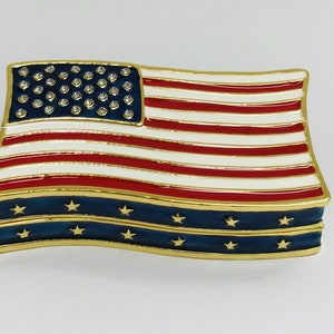 Cristiani Collezione Flag Box Trinket Box 14K Gold Plated