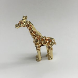 Cristiani Collezione Small Giraffe Trinket Box Pewter 14K Gold Plated