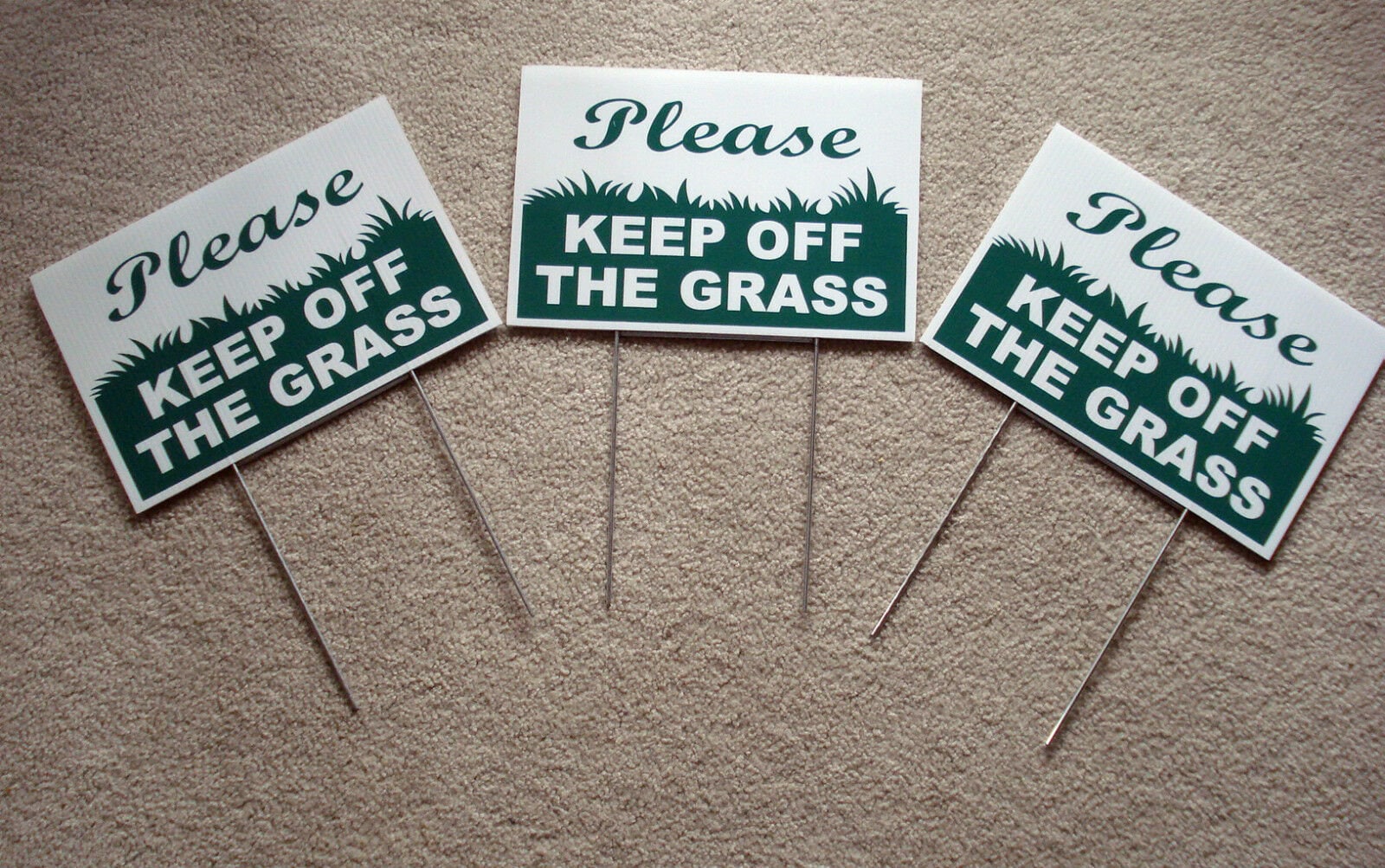 3) Private Dock 8'' x12'' Plastic Coroplast Signs with