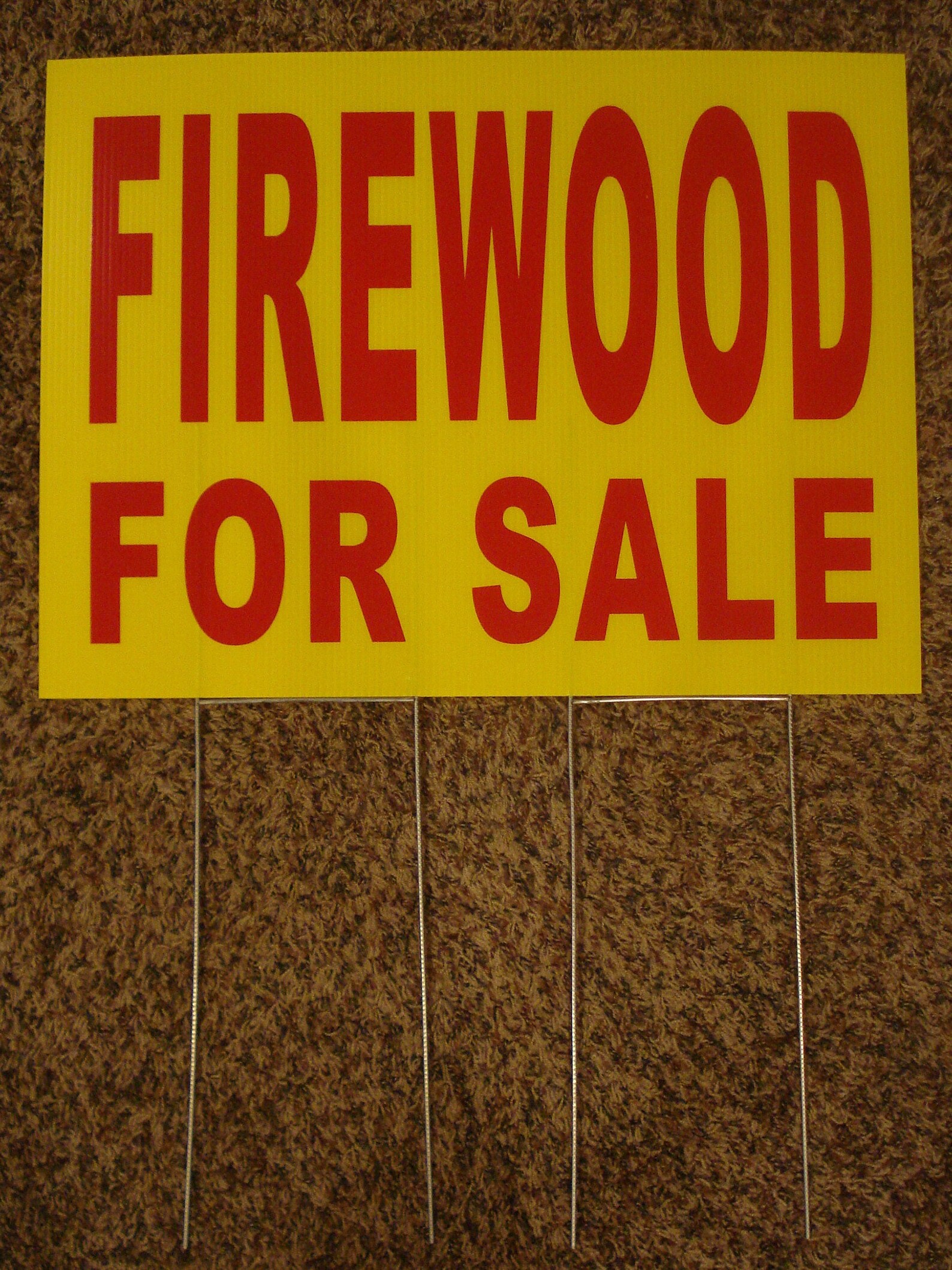 FIREWOOD FOR SALE Plastic Coroplast Sign 18x24 with stake Etsy