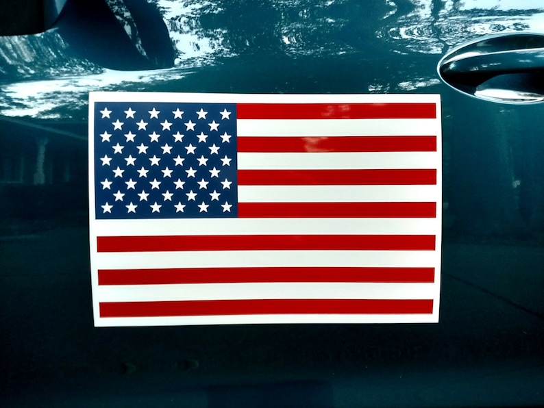 1 AMERICAN US FLAG Magnetic Sign Larger 12x18 Silk Screen Printed Free Shipping!