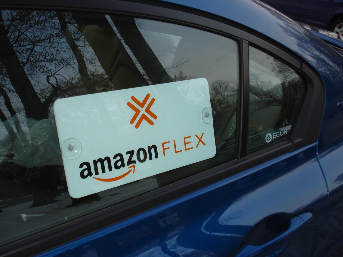 2 AMAZON FLEX Car Vehicle Window SIGNS 6 x 12 with Etsy