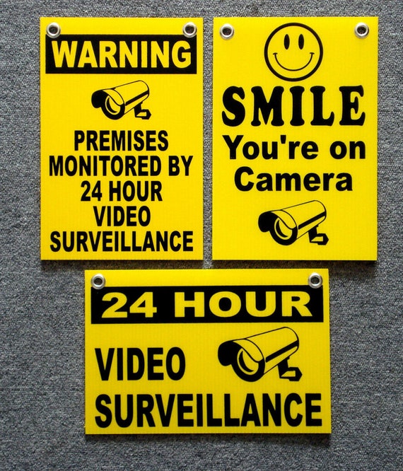 5-Pack 24 Hour Video Surveillance 16x16 Classic Brown Window Cling CGSignLab 5-Pack 24 Hour Video Surveillance 16x16 Classic Brown Window Cling CGSignLab