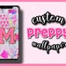 custom pink preppy wallpaper