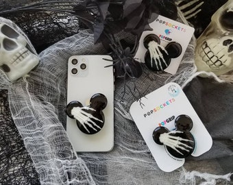 Halloween Mickey Minnie Style PopSockets® Glow in the Dark Squelette Mains Os Disney PopSockets