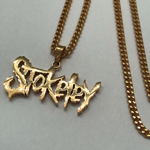 Ski Mask Slump God Stokeley Necklace Gold Plated Pendant With Etsy