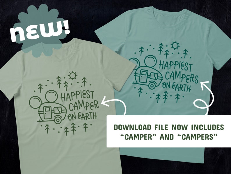 Disney Happy Camper Happiest Camping SVG One-Color Vinyl ...