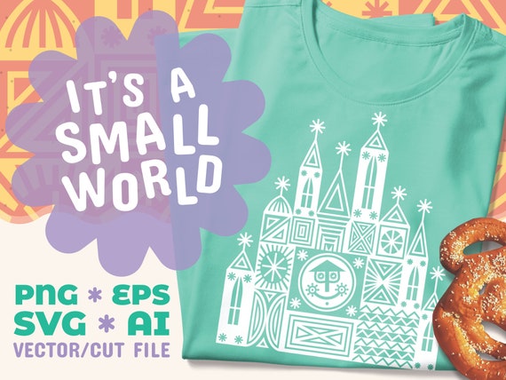 Download It S A Small World Svg One Color Vinyl Cricut Silhouette Etsy