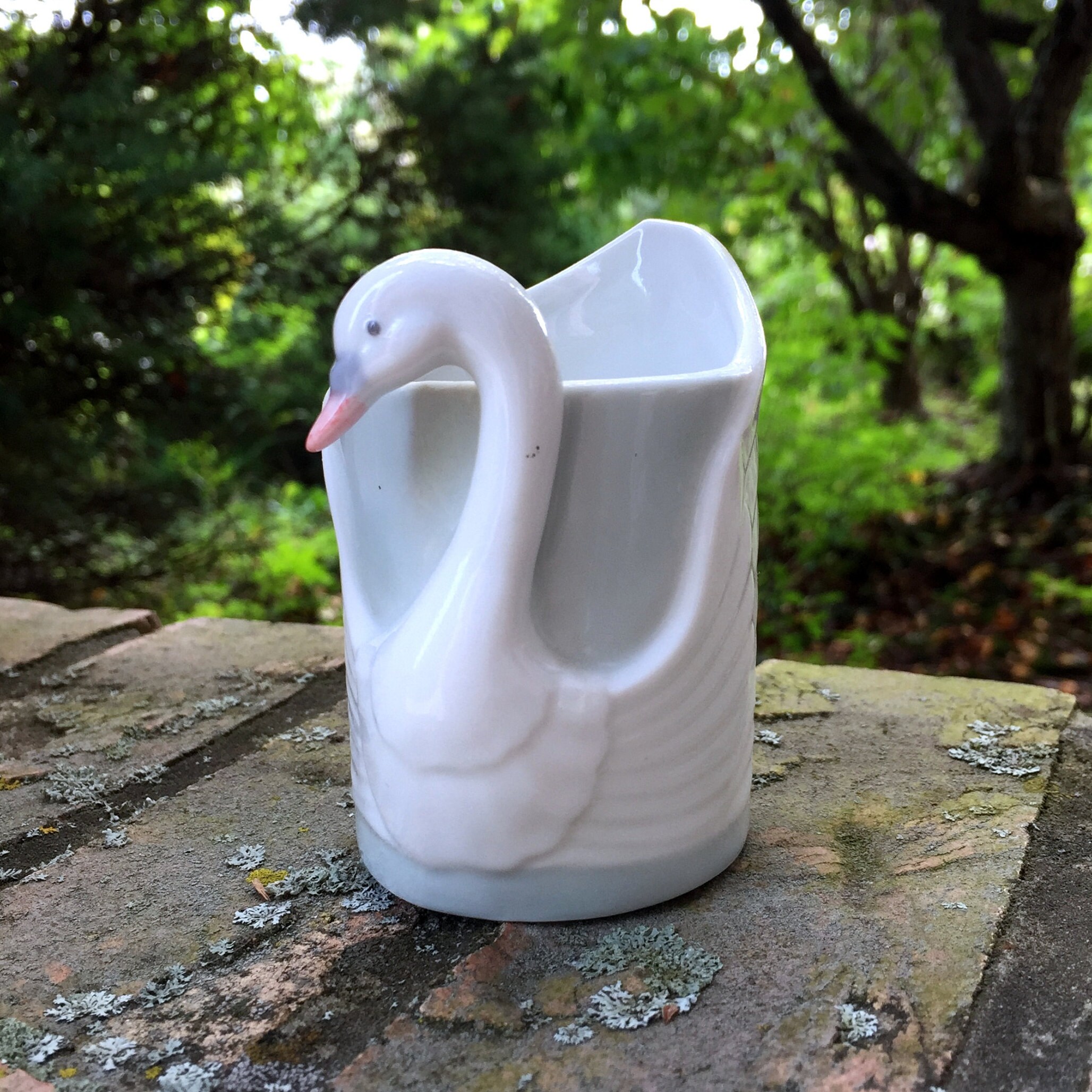 Vintage Swan Votive Candle Holder Porcelain Tea Light Etsy