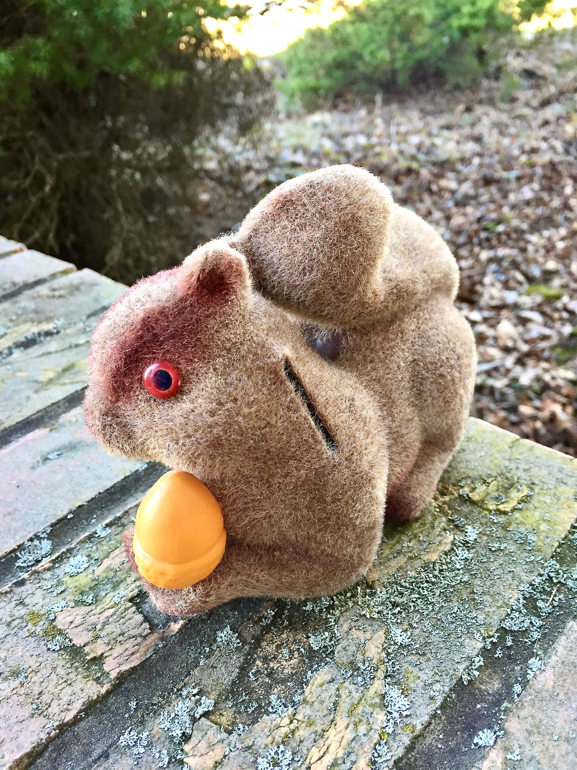 Squirrel Ceramic Coinbank / リス 貯金箱 Smiley Squirrel Ceramic Coin Bank – Handcrafted Woodland