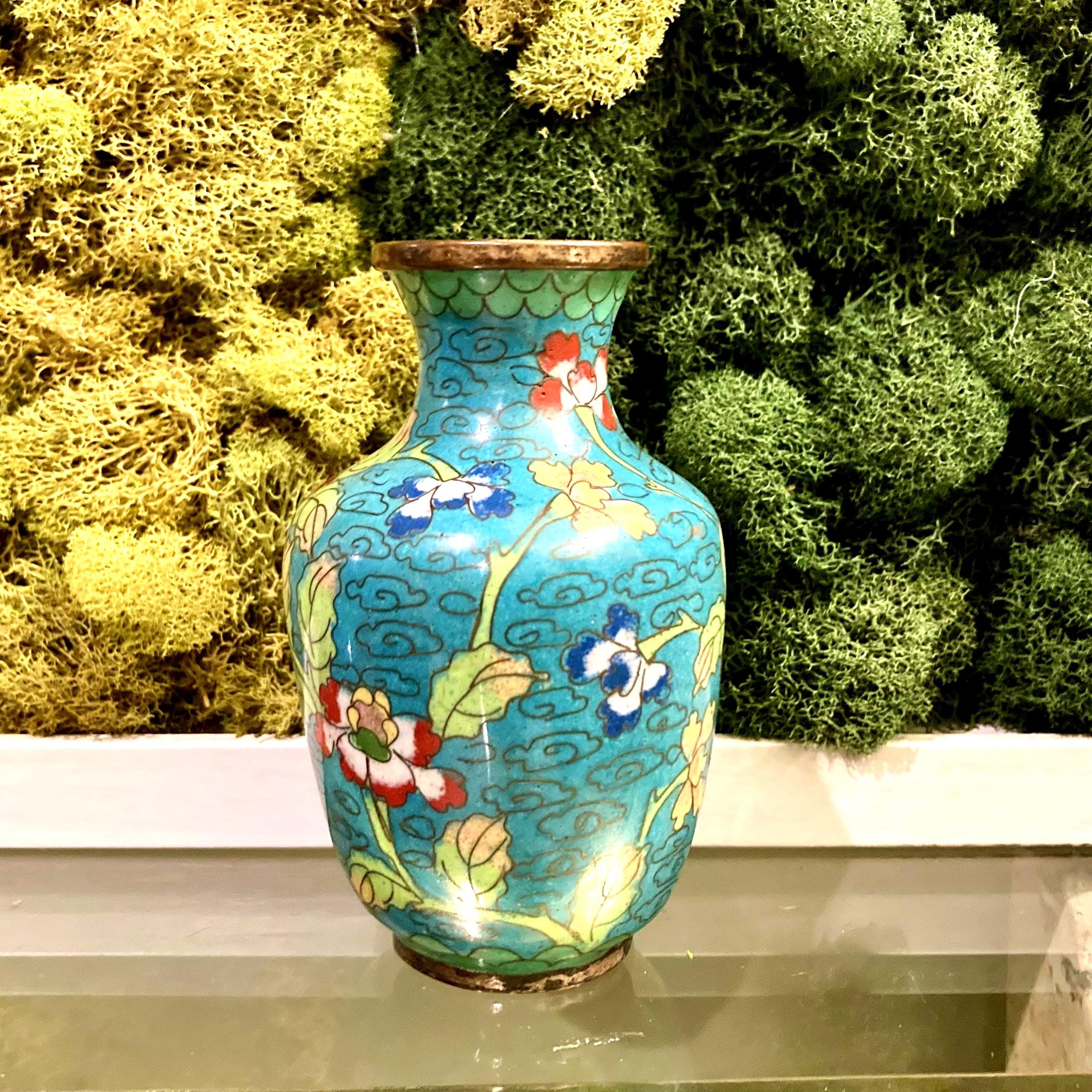 Chinese Cloisonne Vase - Etsy