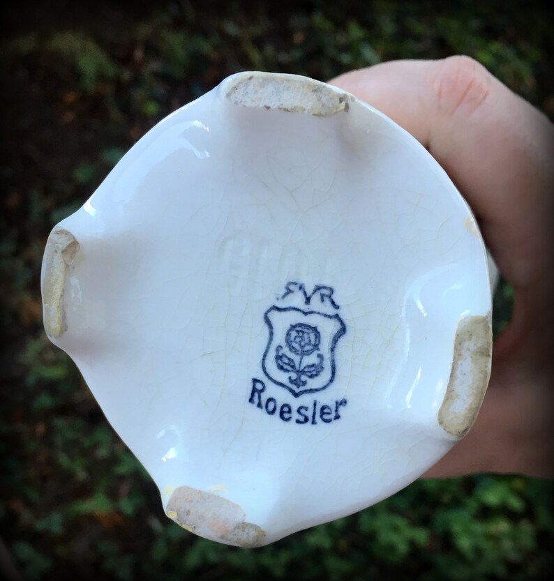 Antique Max Roesler Vase. Art Deco Footed Column Vase. White | Etsy