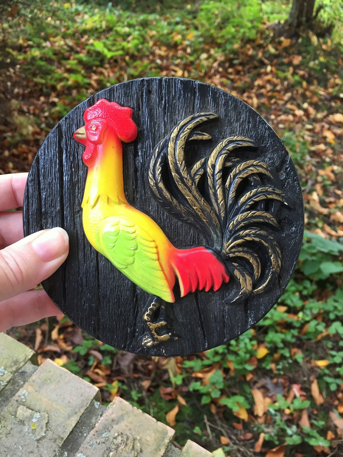 Chalkware Rooster Plaques Miller Studio 1977 Vintage Decor Etsy