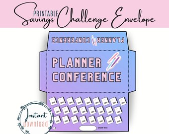 Planner Conference Savings Challenge | PRINTABLE CASH ENVELOPE