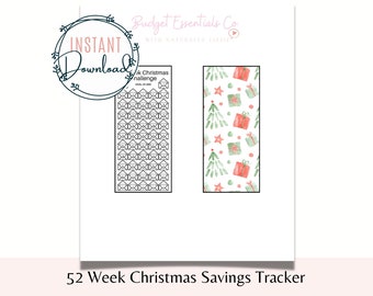 52 Week Christmas Savings Tracker | SAVINGS CHALLENGE | Printable Tracker