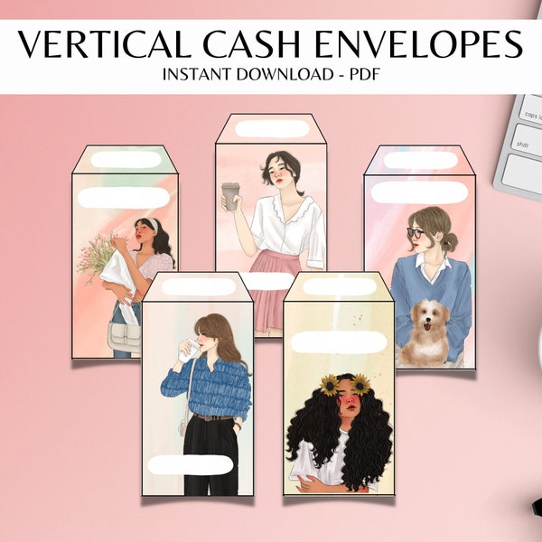 Vertical CASH ENVELOPES | Money Envelopes Printable | Budget Envelopes