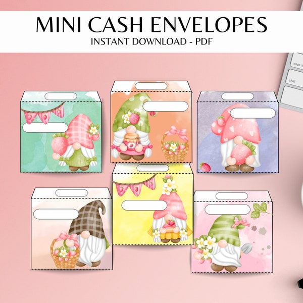 Gnome Mini Cash Envelope PRINTABLE - Tiny envelopes - Cash Envelope System - budget ENVELOPES