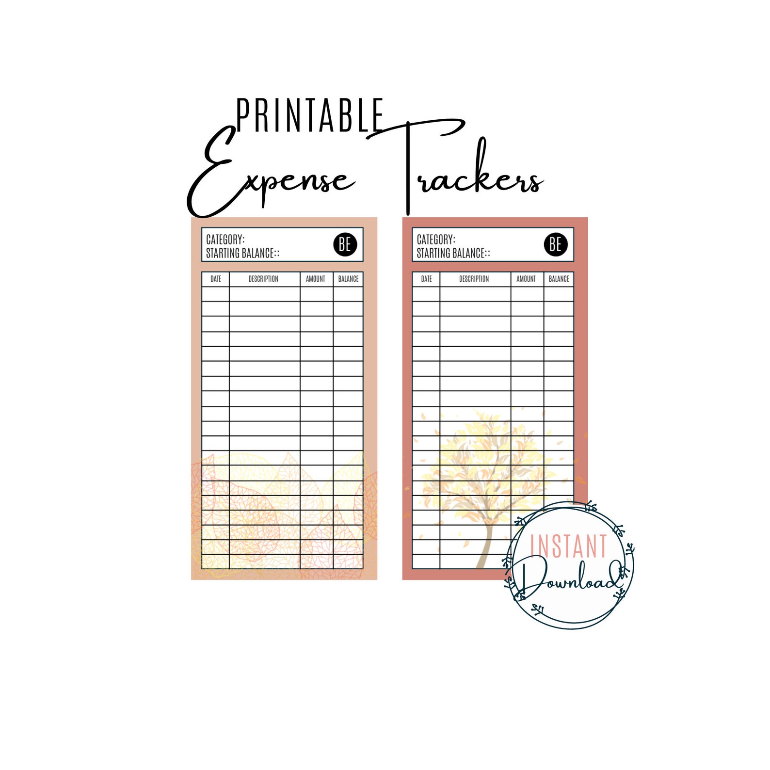 Printable Expense Tracker Cash Envelope Tracker INSTANT | Etsy