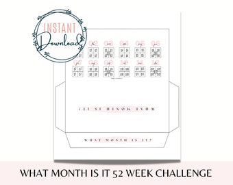 52 Week Savings Challenge | PRINTABLE CASH ENVELOPE