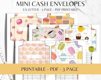 Mini Cash Envelope PRINTABLE - Tiny envelopes - Cash Envelope System - budget ENVELOPES