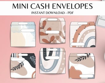 Neutral Mini Cash Envelope PRINTABLE - Tiny envelopes - Cash Envelope System - budget ENVELOPES