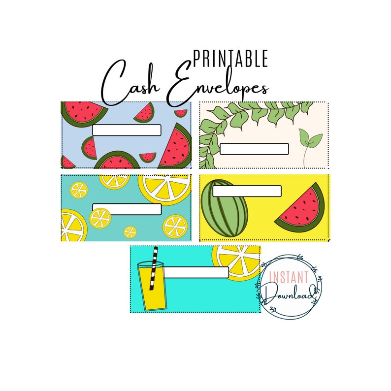 Printable Cash Envelopes, Instant Download, Cash Envelope Budget, Money ...